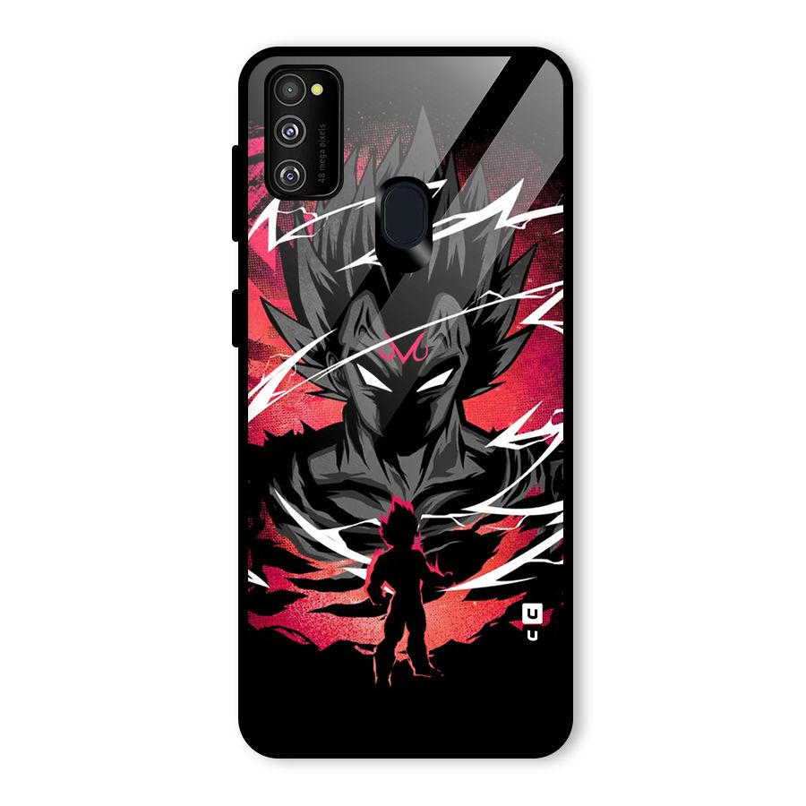Cool Vegeta Glass Back Case for Galaxy M30s