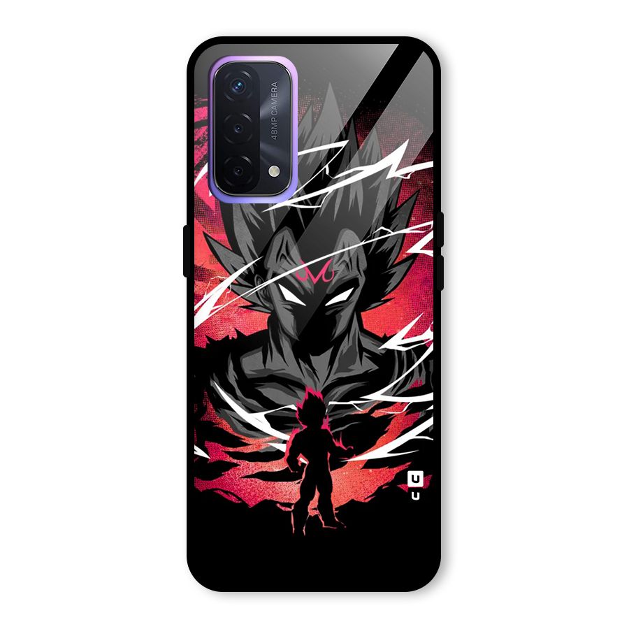 Cool Vegeta Glass Back Case for Oppo A74 5G