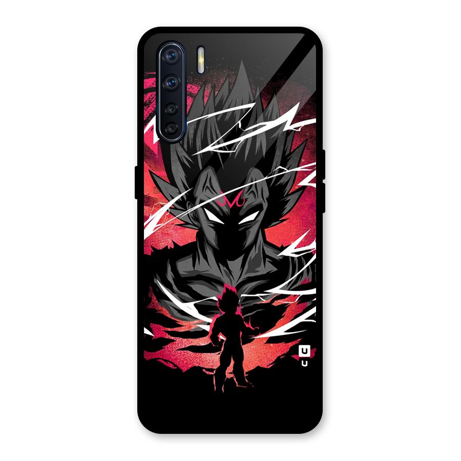 Cool Vegeta Glass Back Case for Oppo F15