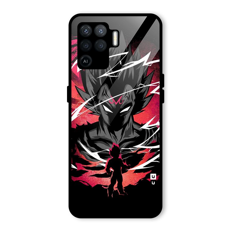 Cool Vegeta Glass Back Case for Oppo F19 Pro