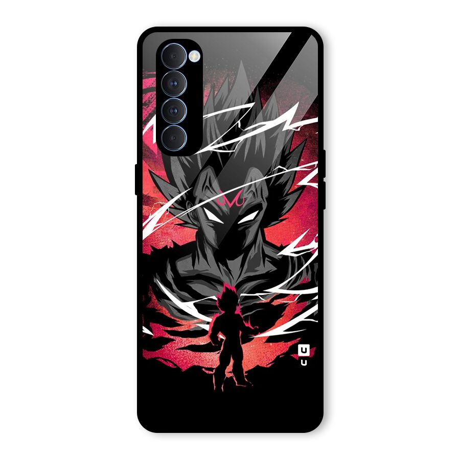 Cool Vegeta Glass Back Case for Oppo Reno4 Pro