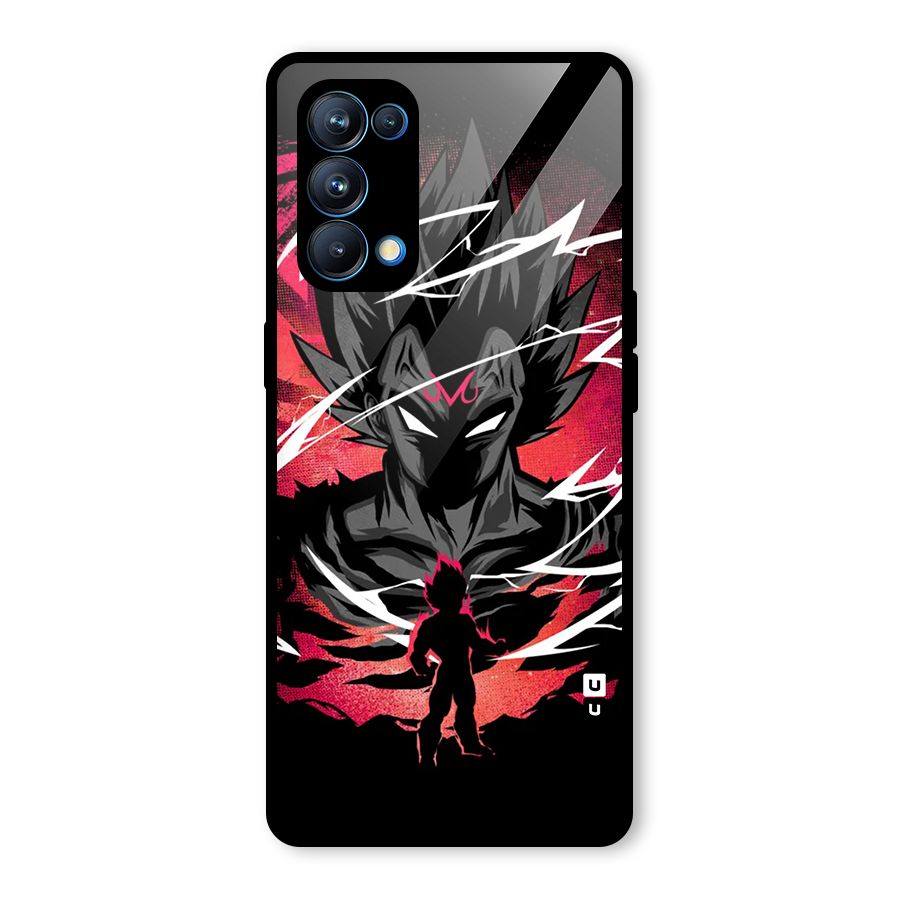 Cool Vegeta Glass Back Case for Oppo Reno5 Pro 5G