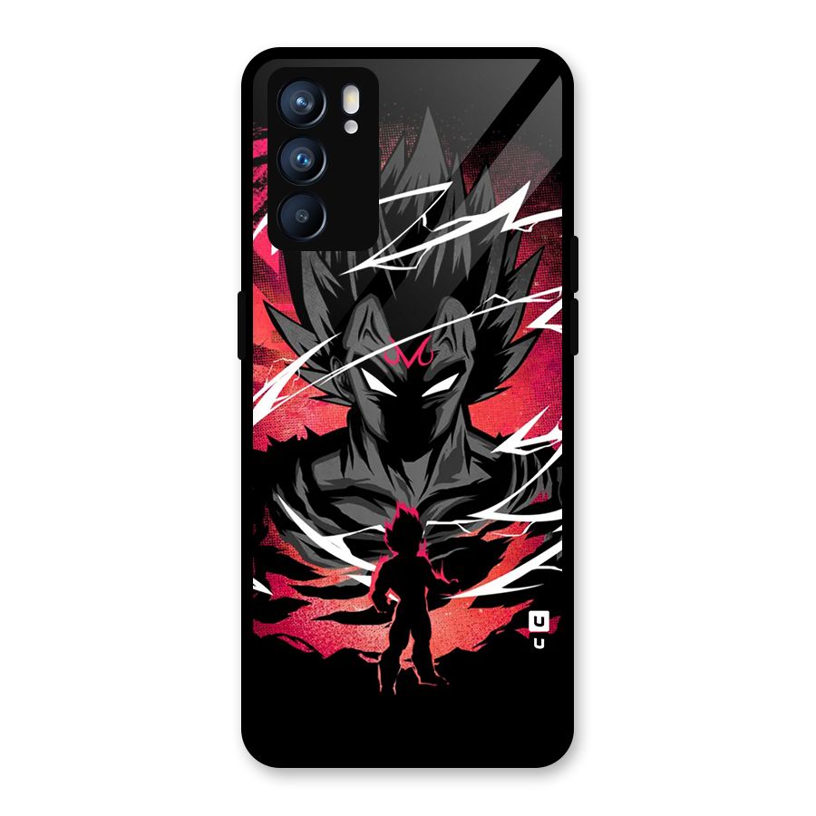 Cool Vegeta Glass Back Case for Oppo Reno6 5G