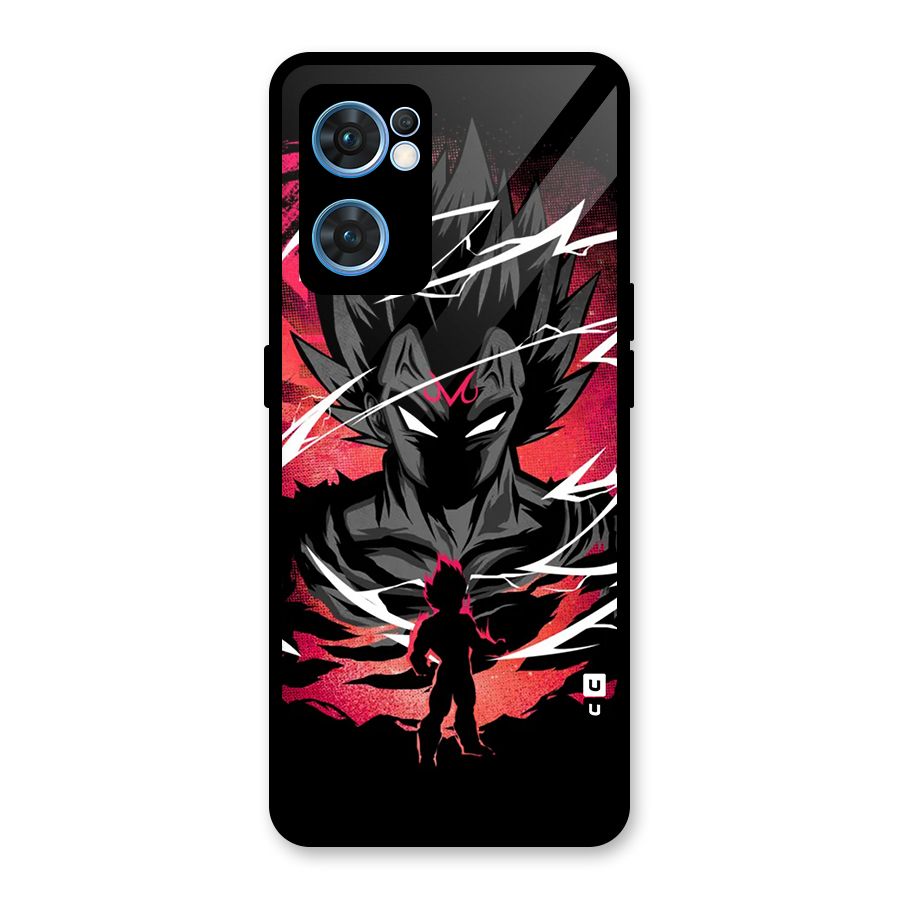 Cool Vegeta Glass Back Case for Oppo Reno7 5G