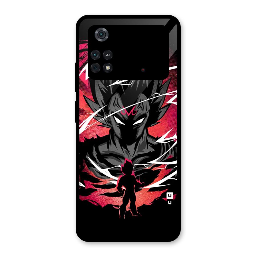 Cool Vegeta Glass Back Case for Poco M4 Pro 4G