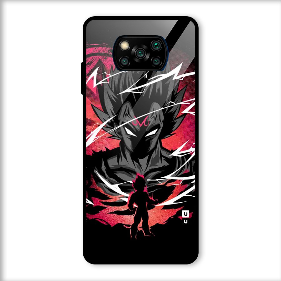 Cool Vegeta Glass Back Case for Poco X3