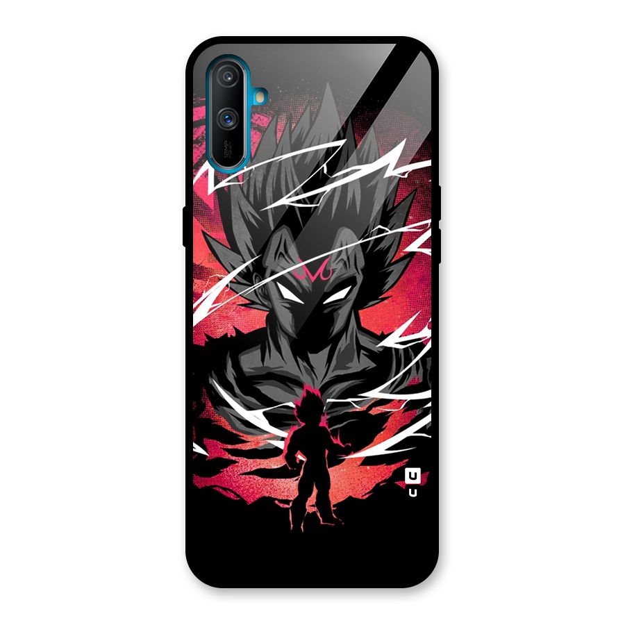 Cool Vegeta Glass Back Case for Realme C3