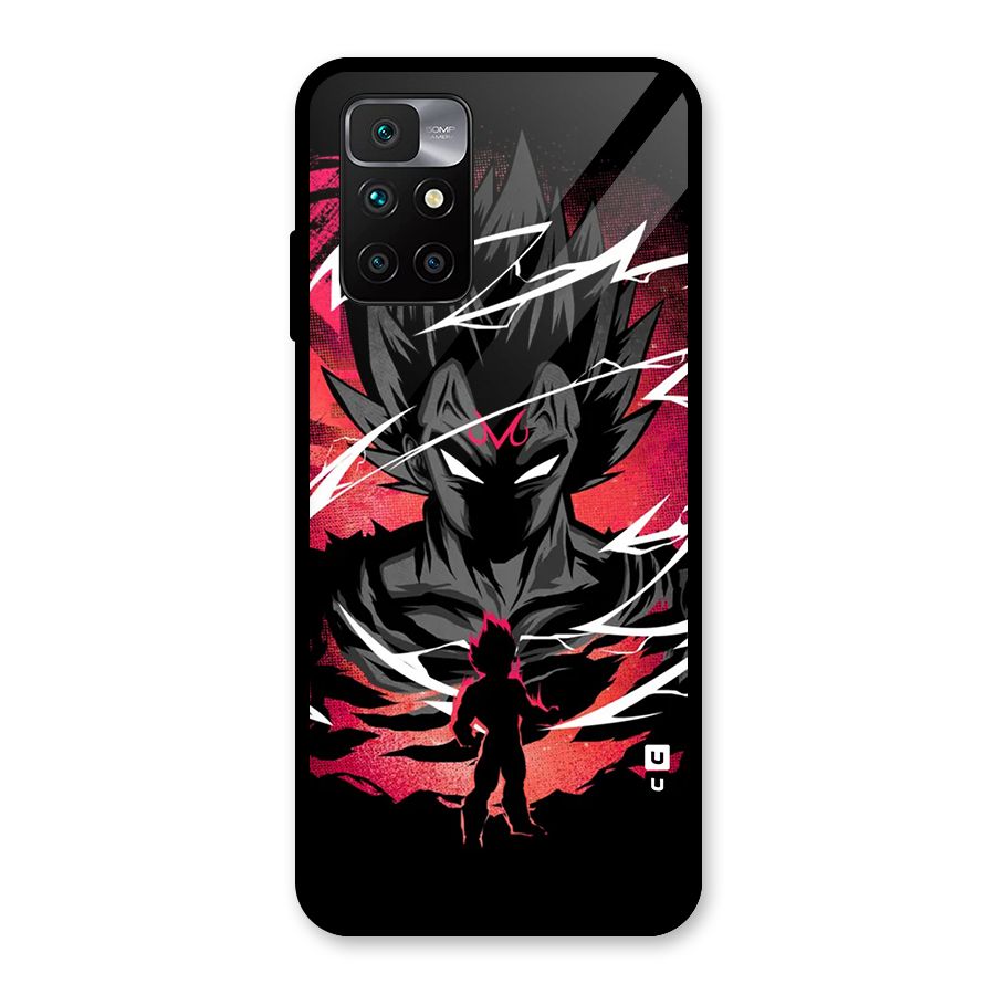 Cool Vegeta Glass Back Case for Redmi 10 Prime
