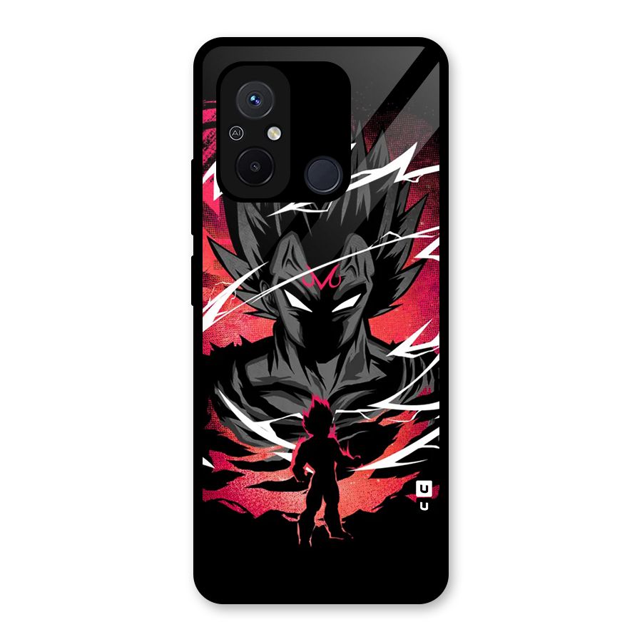 Cool Vegeta Glass Back Case for Redmi 12C