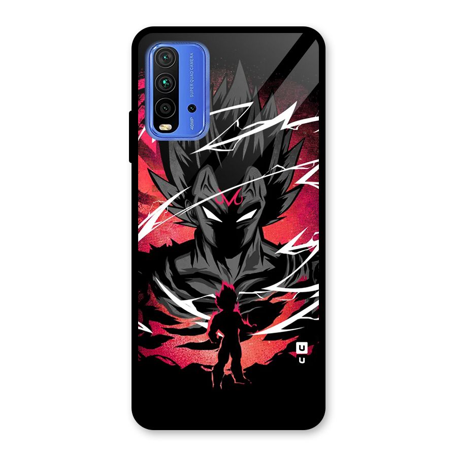 Cool Vegeta Glass Back Case for Redmi 9 Power