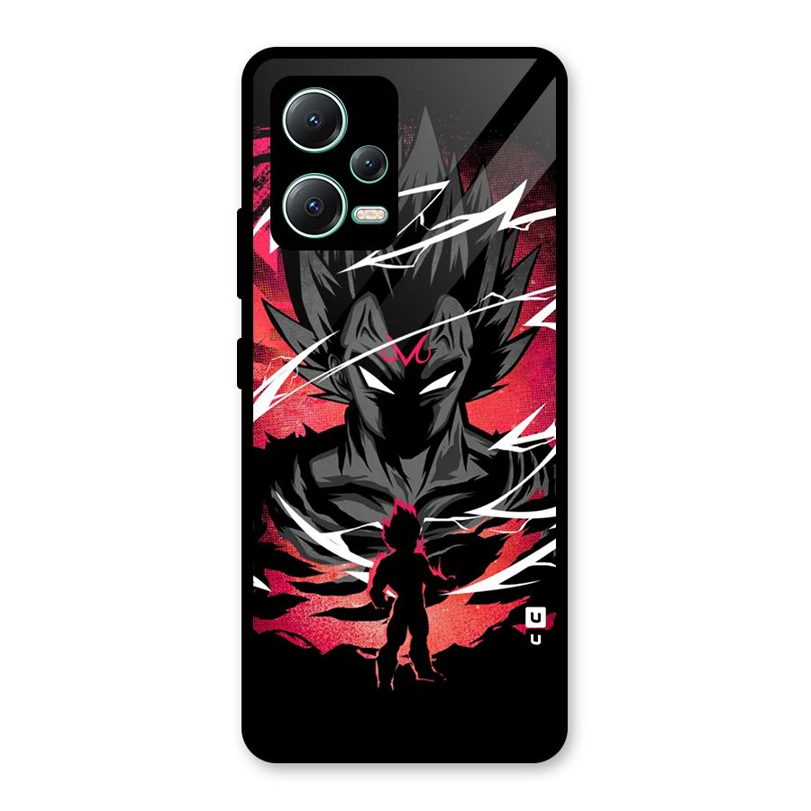 Cool Vegeta Glass Back Case for Redmi Note 12 5G