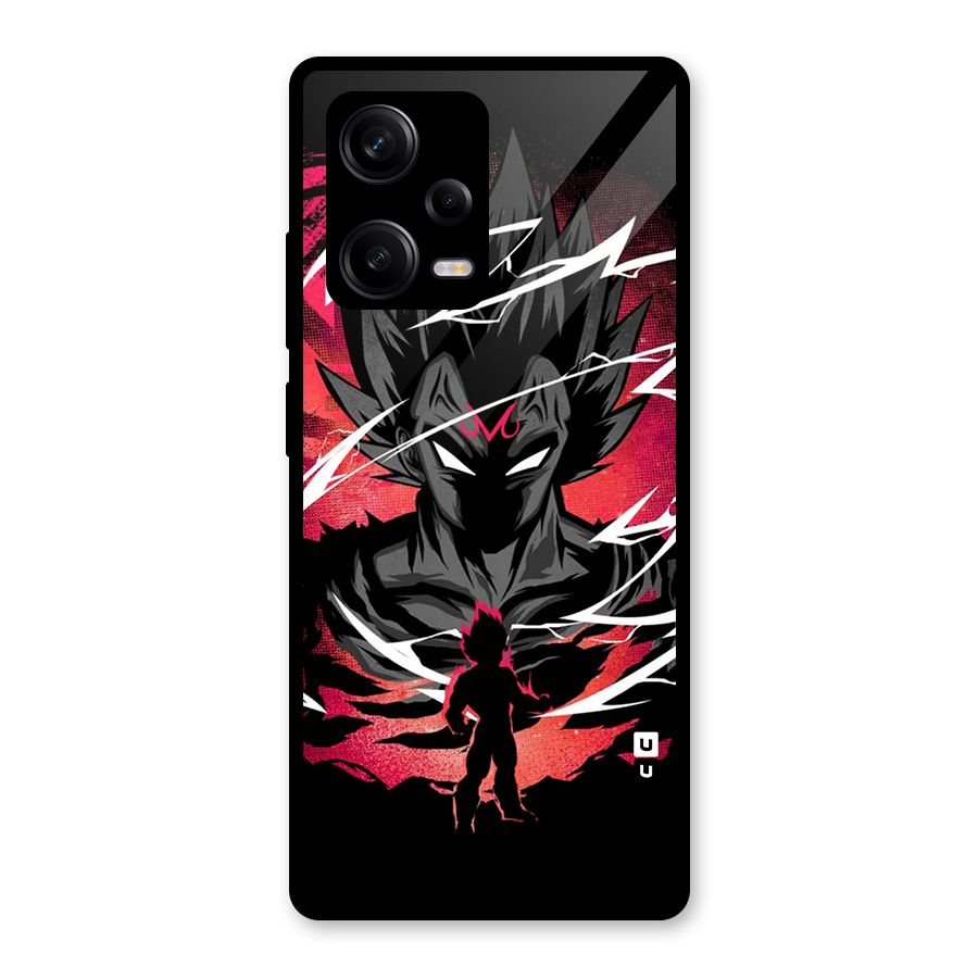 Cool Vegeta Glass Back Case for Redmi Note 12 Pro