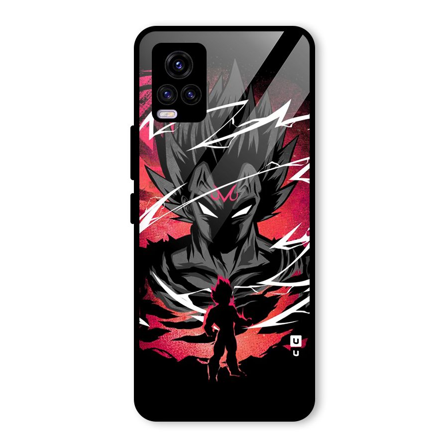 Cool Vegeta Glass Back Case for Vivo V20 2021