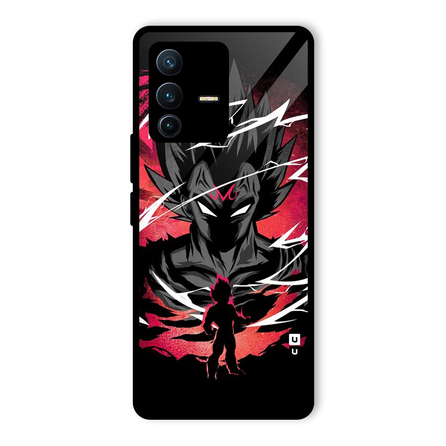Cool Vegeta Glass Back Case for Vivo V23 Pro