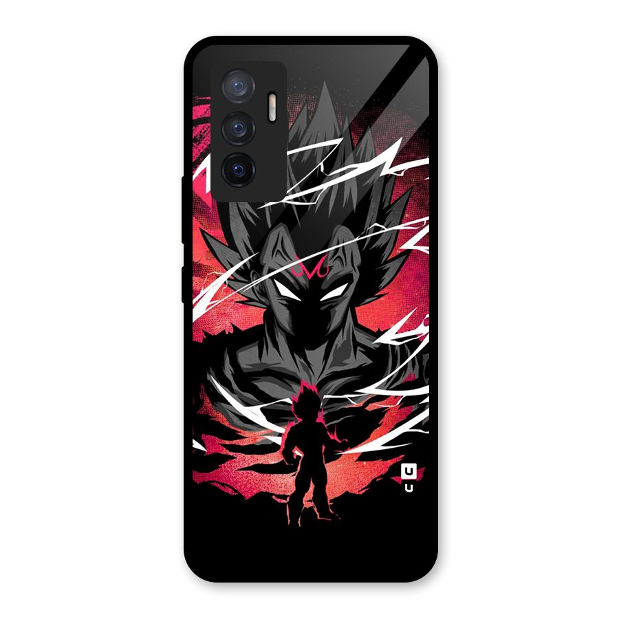 Cool Vegeta Glass Back Case for Vivo V23e