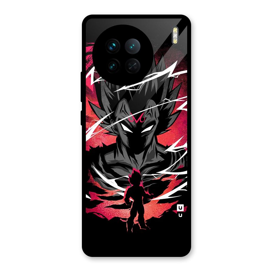 Cool Vegeta Glass Back Case for Vivo X90