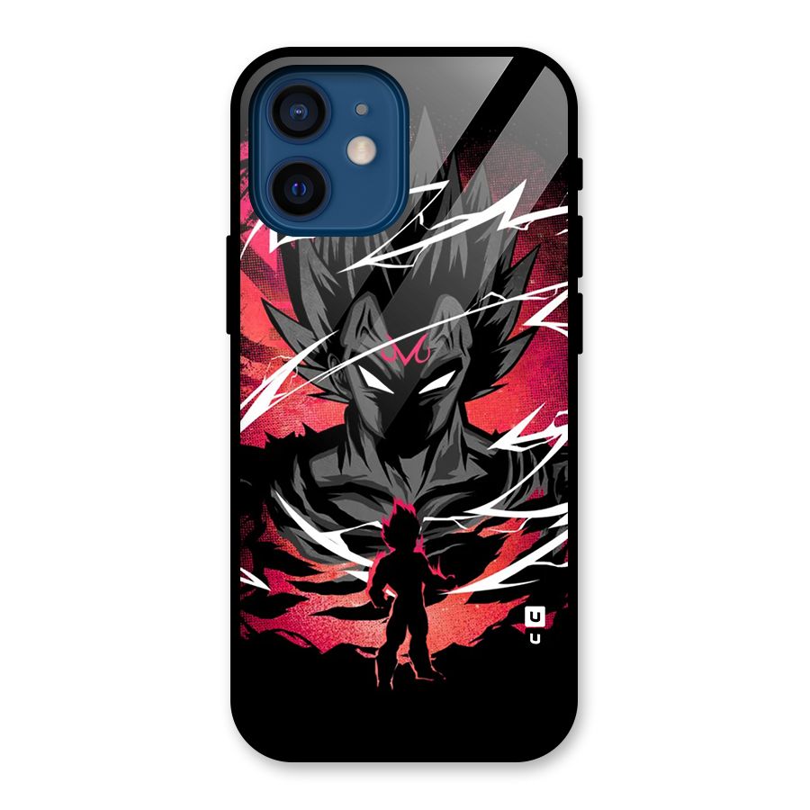 Cool Vegeta Glass Back Case for iPhone 12 Mini