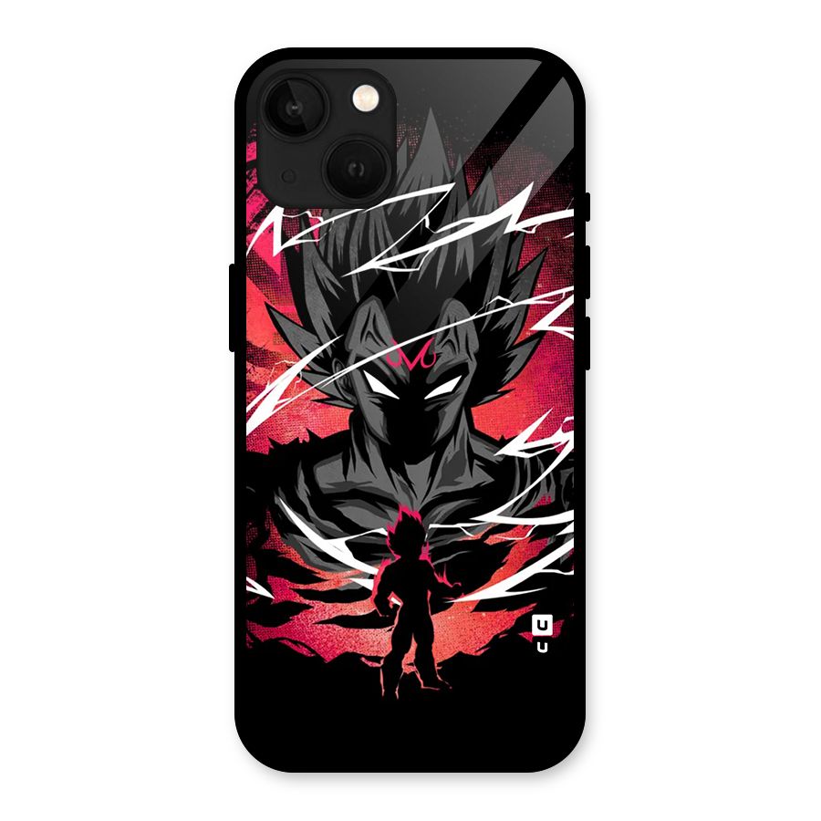 Cool Vegeta Glass Back Case for iPhone 13