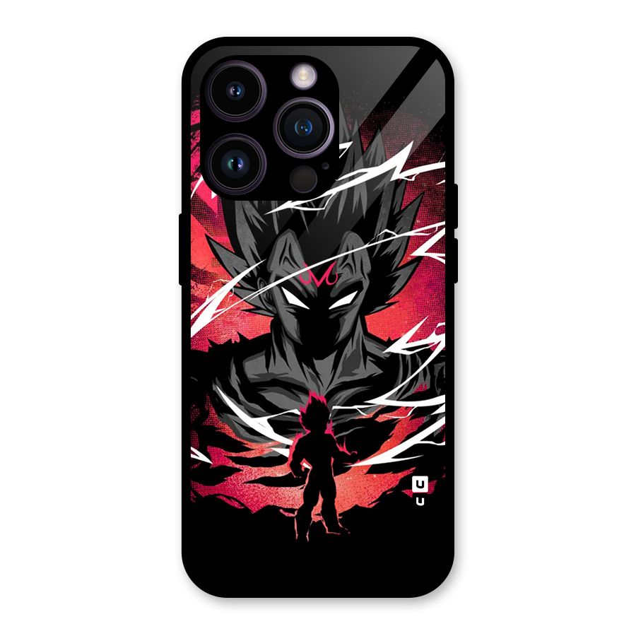 Cool Vegeta Glass Back Case for iPhone 14 Pro