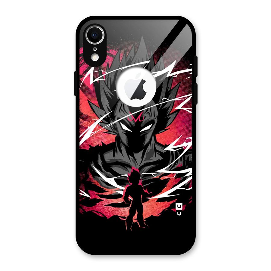 Cool Vegeta Glass Back Case for iPhone XR Logo Cut