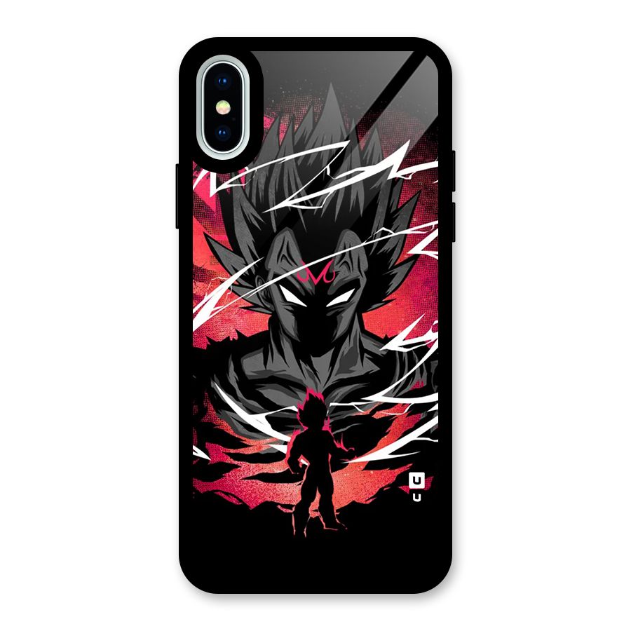 Cool Vegeta Glass Back Case for iPhone XS