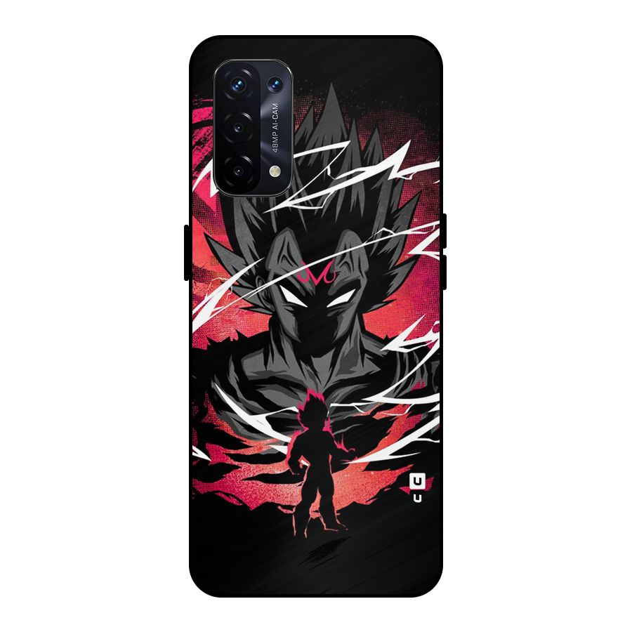 Cool Vegeta Metal Back Case for Oppo A74 5G