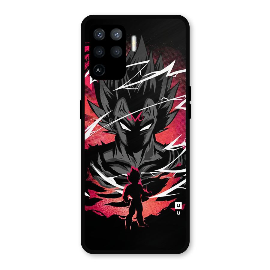 Cool Vegeta Metal Back Case for Oppo F19 Pro