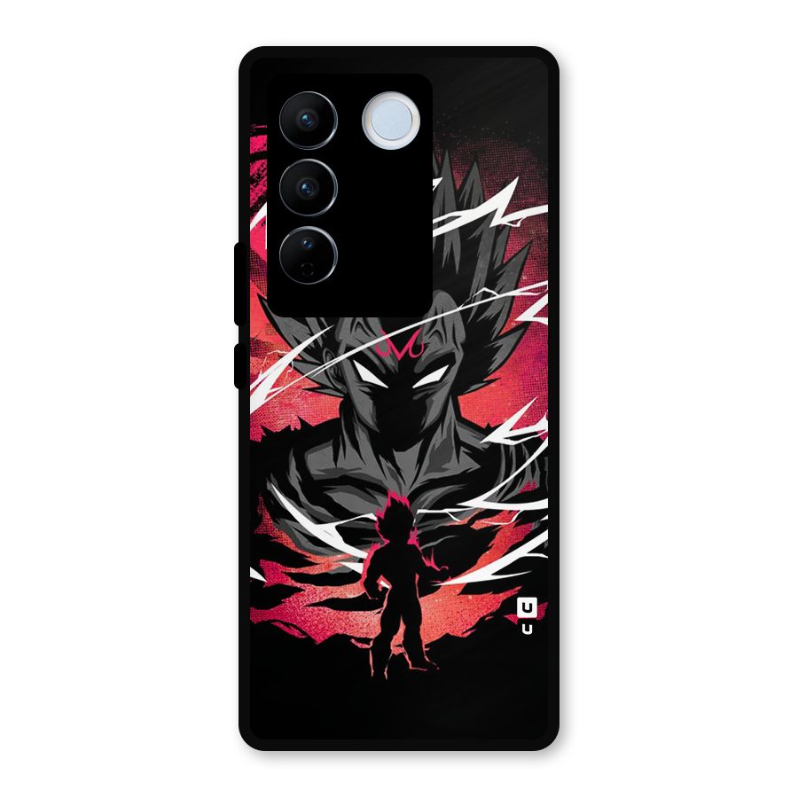 Cool Vegeta Metal Back Case for Vivo V27 Pro