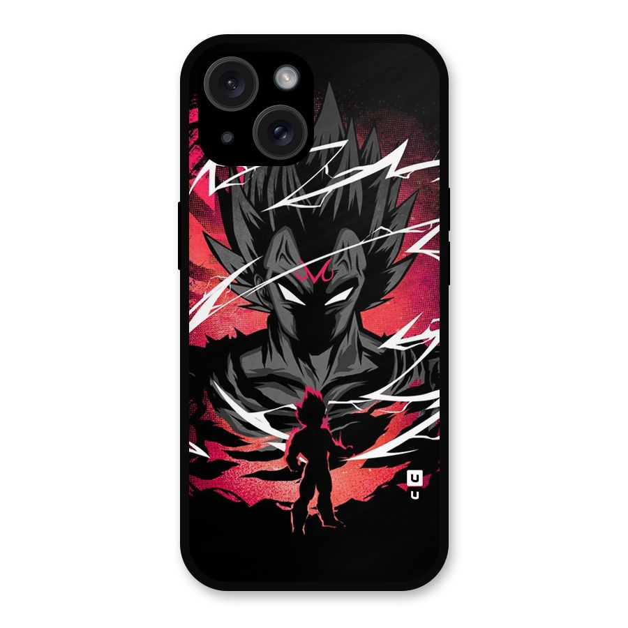 Cool Vegeta Metal Back Case for iPhone 15