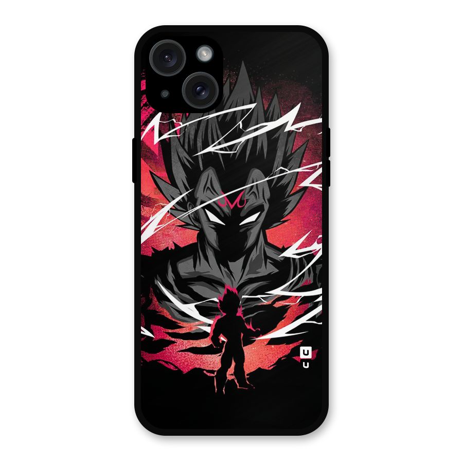 Cool Vegeta Metal Back Case for iPhone 15 Plus