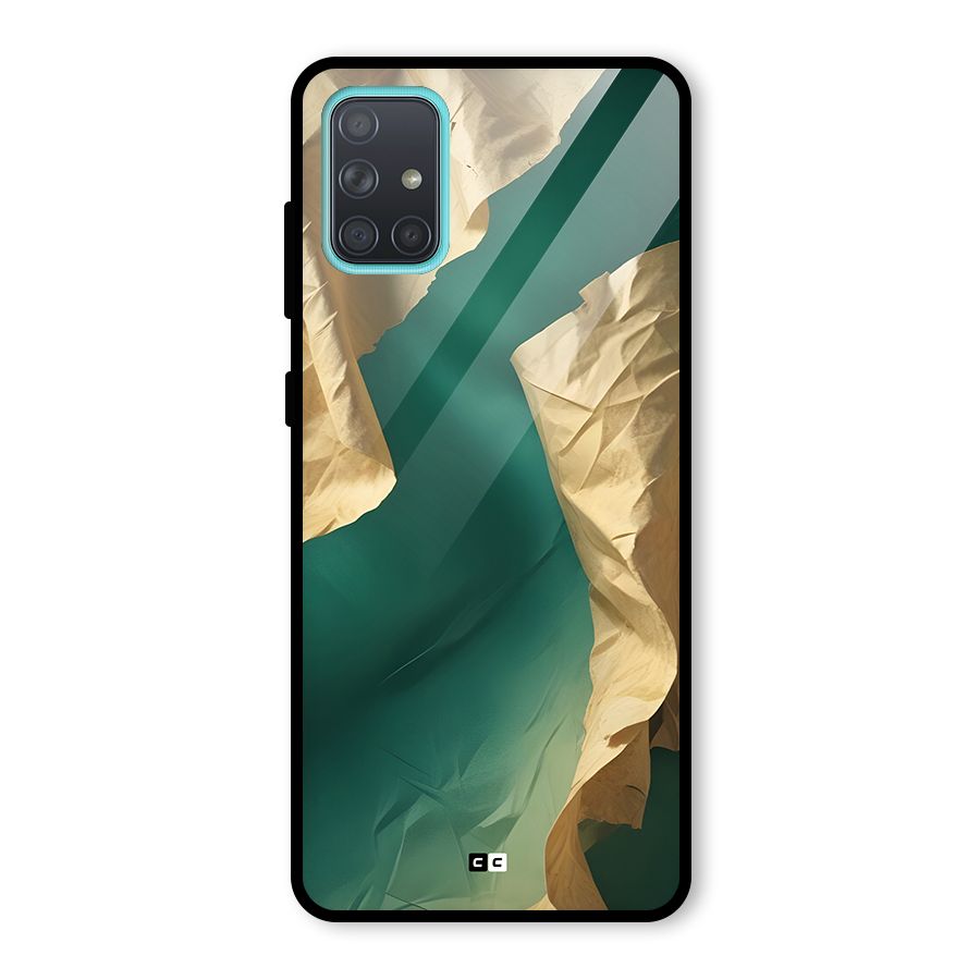 Cool Vintage Paper Glass Back Case for Galaxy A71