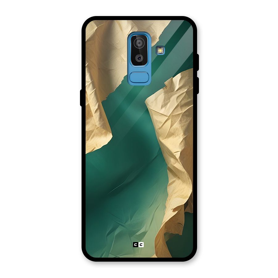Cool Vintage Paper Glass Back Case for Galaxy J8