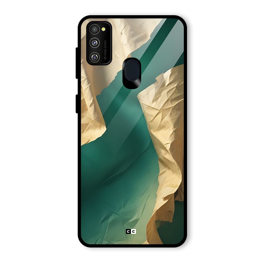 Cool Vintage Paper Glass Back Case for Galaxy M21