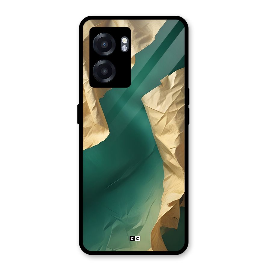 Cool Vintage Paper Glass Back Case for Oppo K10 (5G)