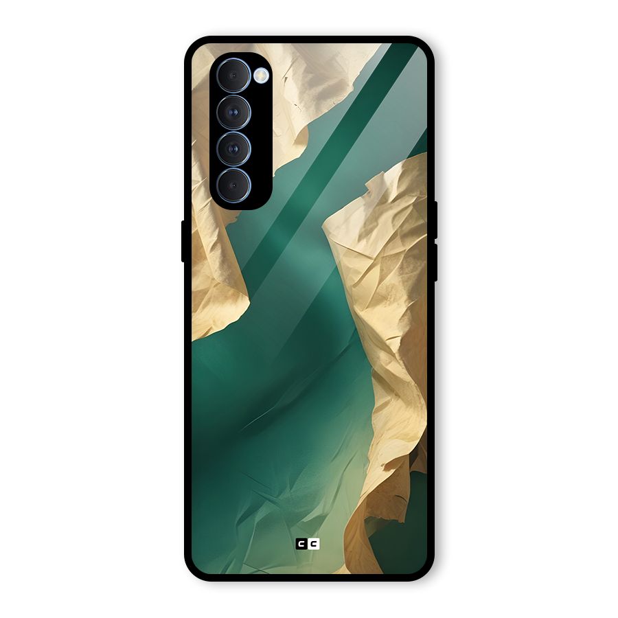 Cool Vintage Paper Glass Back Case for Oppo Reno4 Pro