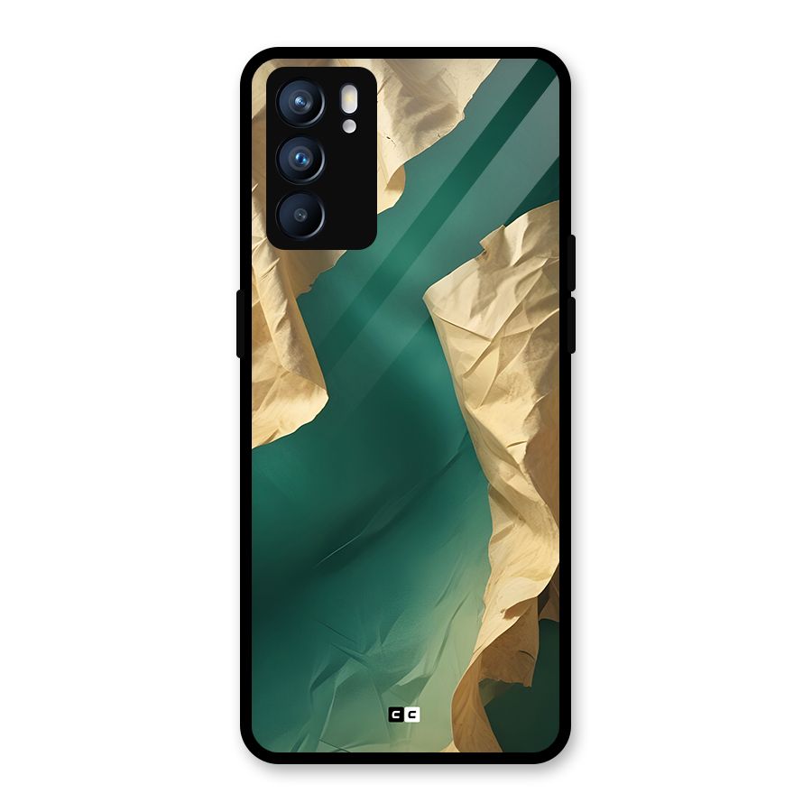 Cool Vintage Paper Glass Back Case for Oppo Reno6 5G