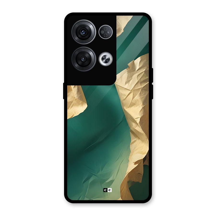 Cool Vintage Paper Glass Back Case for Oppo Reno8 Pro 5G