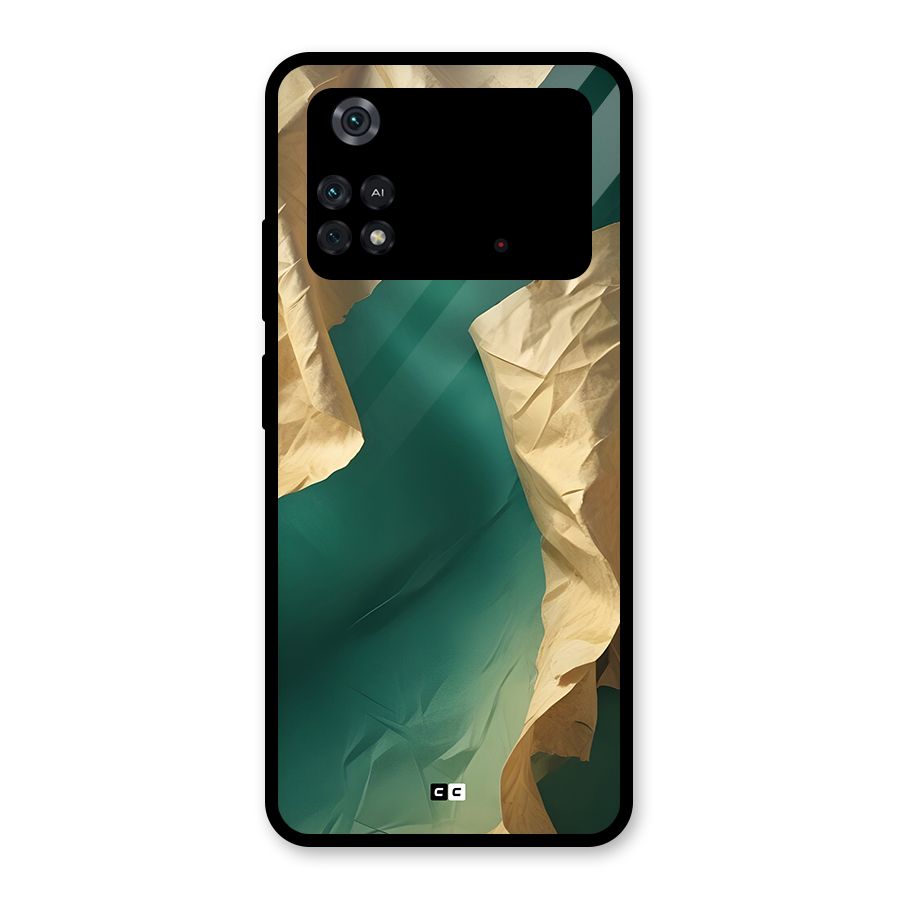 Cool Vintage Paper Glass Back Case for Poco M4 Pro 4G