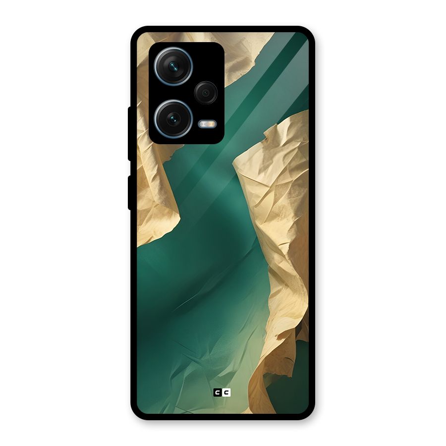 Cool Vintage Paper Glass Back Case for Redmi Note 12 Pro Plus 5G