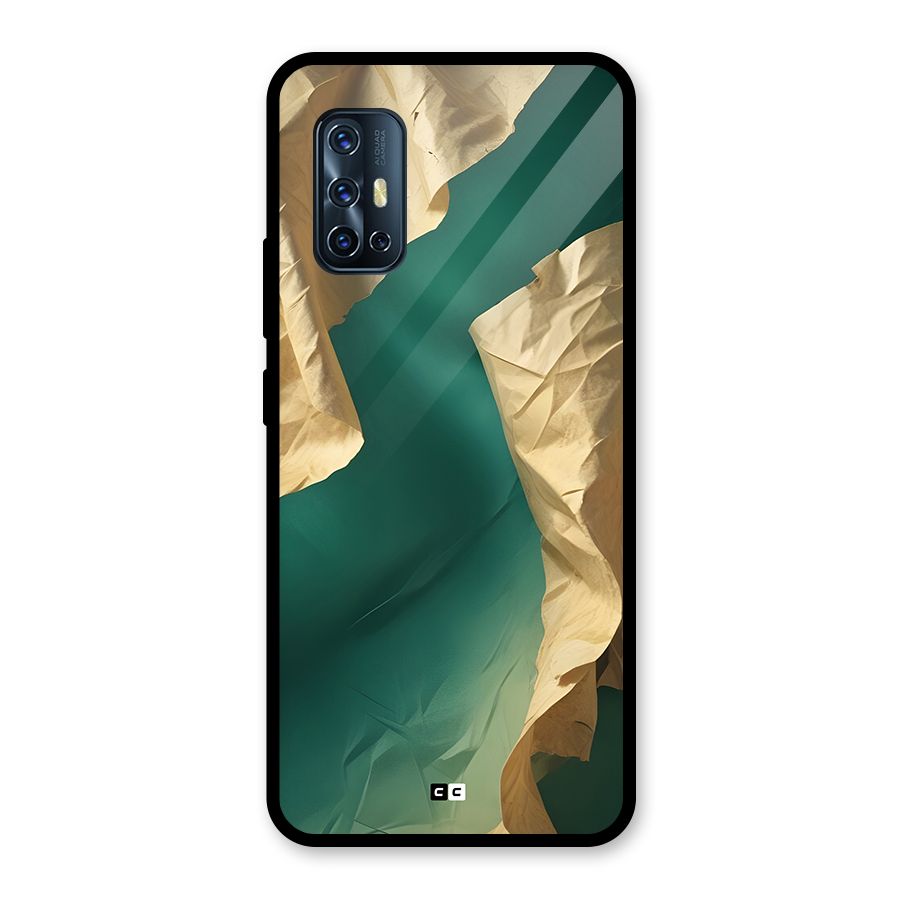 Cool Vintage Paper Glass Back Case for Vivo V17