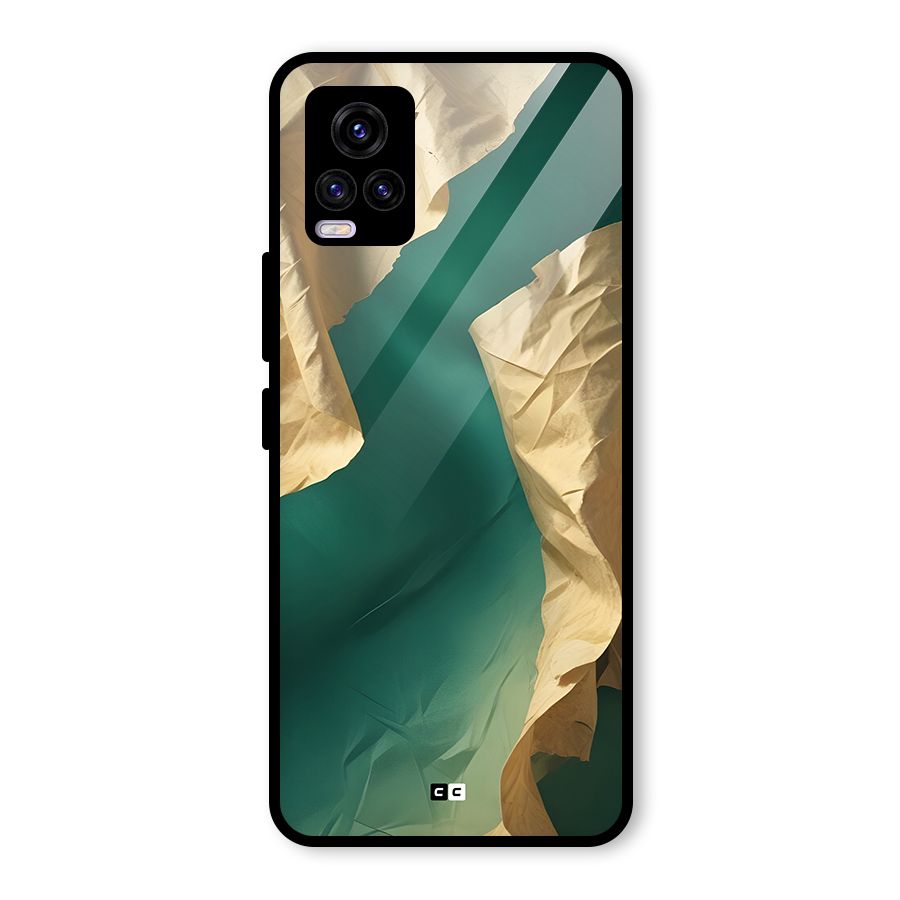 Cool Vintage Paper Glass Back Case for Vivo V20 2021