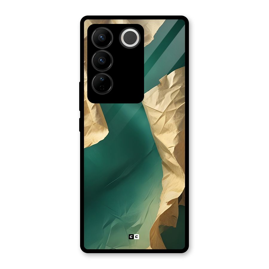 Cool Vintage Paper Glass Back Case for Vivo V27