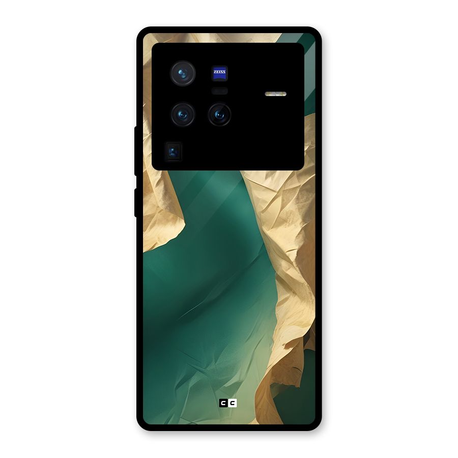 Cool Vintage Paper Glass Back Case for Vivo X80 Pro