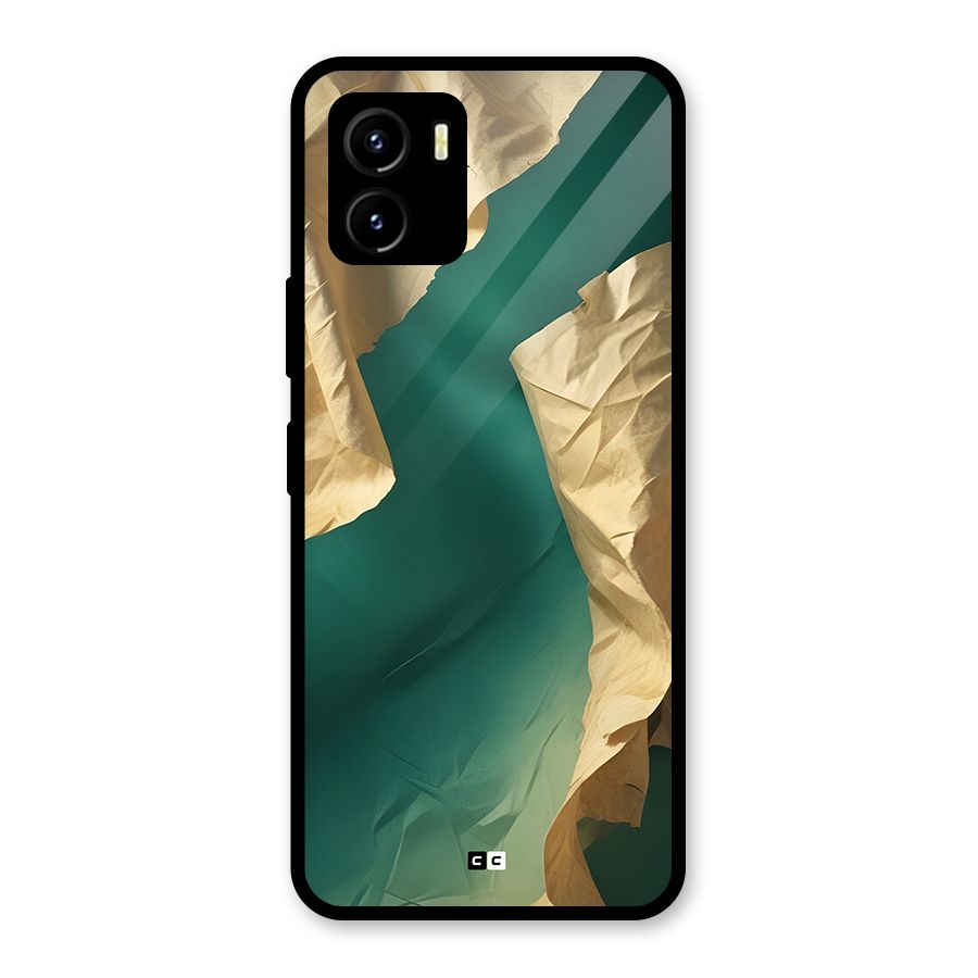 Cool Vintage Paper Glass Back Case for Vivo Y15s