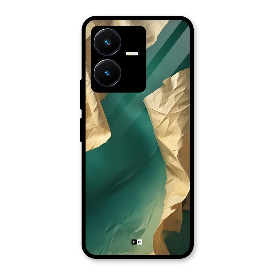 Cool Vintage Paper Glass Back Case for Vivo Y22