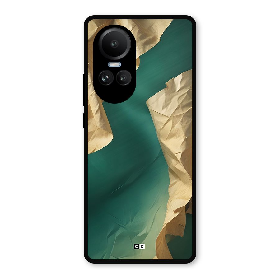 Cool Vintage Paper Metal Back Case for Oppo Reno10