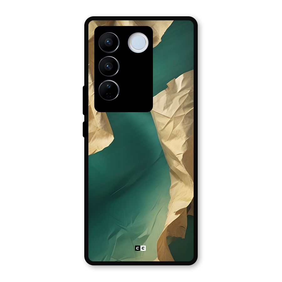 Cool Vintage Paper Metal Back Case for Vivo V27 Pro