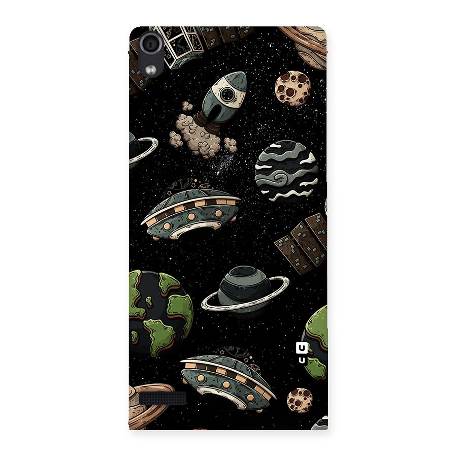 Cosmos Night Sky Anime Pattern Back Case for Ascend P6