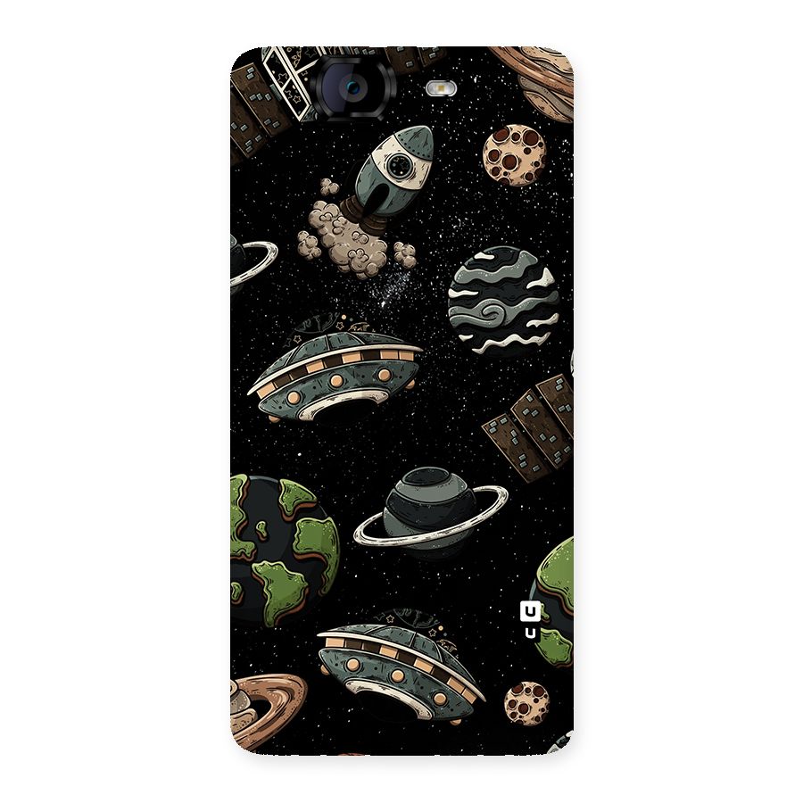 Cosmos Night Sky Anime Pattern Back Case for Canvas Knight A350