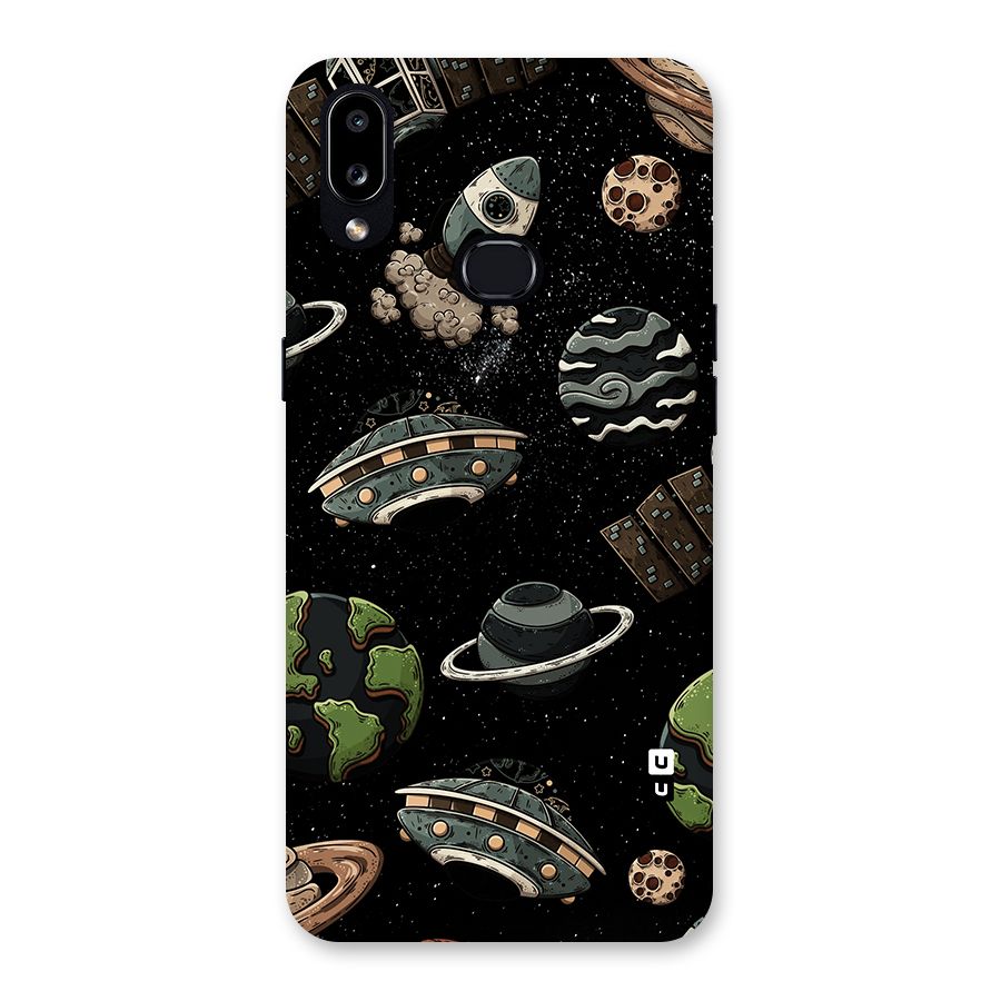 Cosmos Night Sky Anime Pattern Back Case for Galaxy A10s